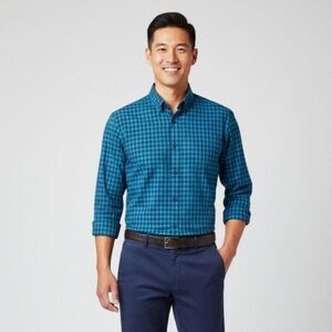 Banana Republic Soft Wash Tailored Slim Fit Blue/Black Size Medium